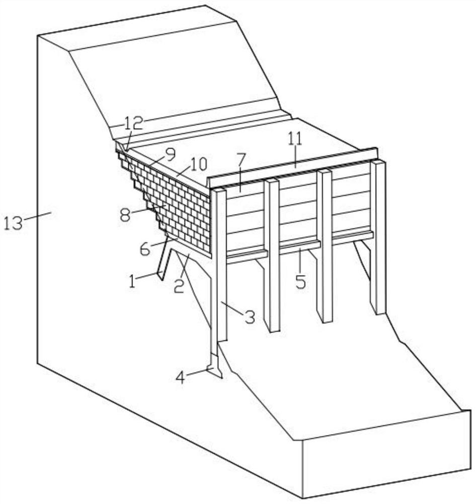 Steep slope high-fill roadbed structure adopting high-density EPS filler