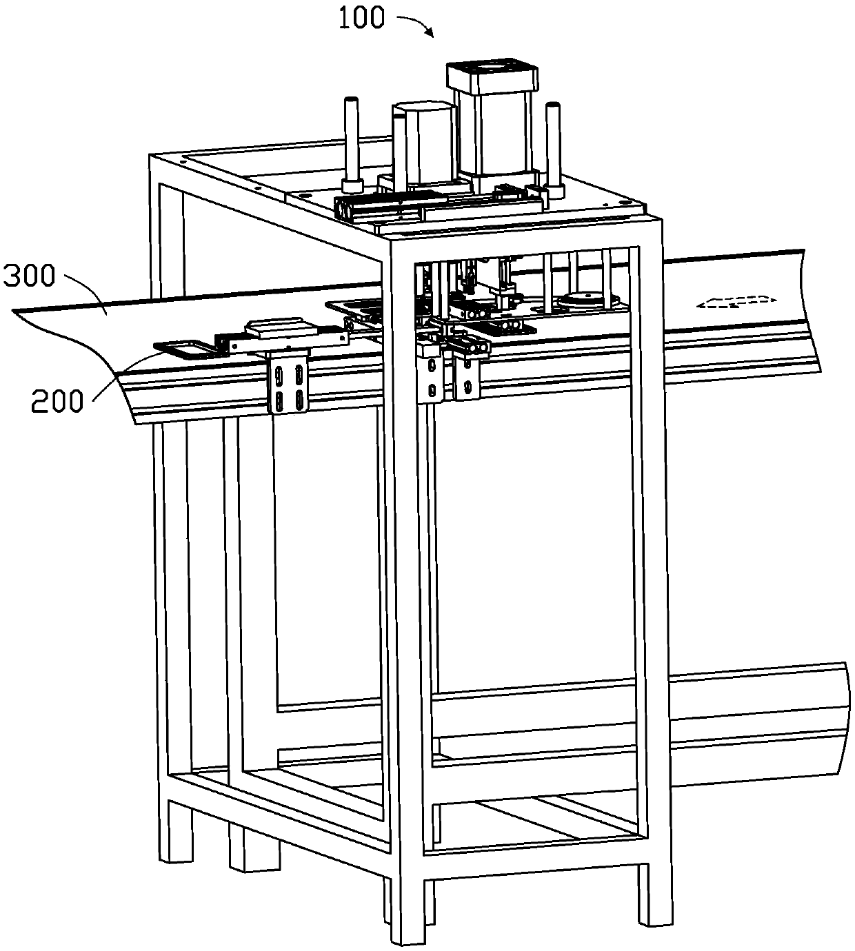 Automatic tape pasting device