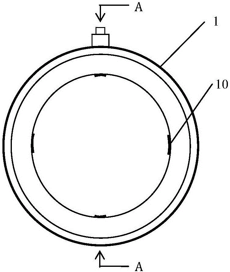 Device and method for testing axial dynamic rigidity of built-in machine tool spindles