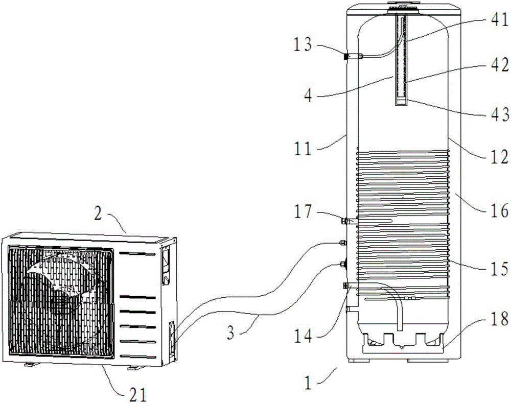 Light wave heating type air energy water heater