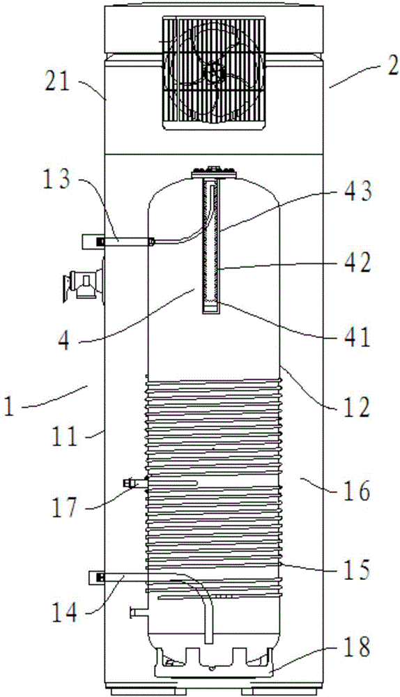 Light wave heating type air energy water heater