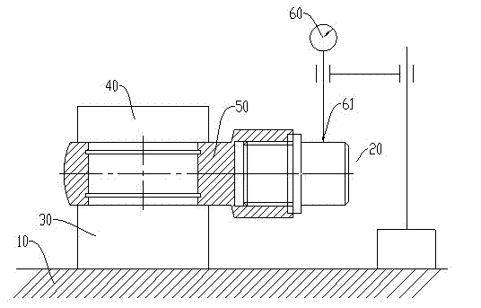 Detecting tool for lug of oil cylinder