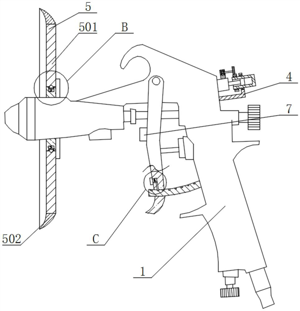 Spray gun with electrically adjustable spray width for automobile painting and its use method