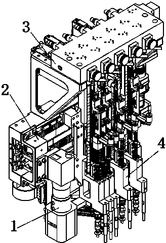 Patch pasting method and device for patch head of patch pasting machine