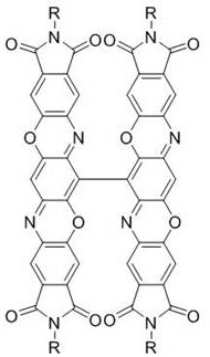 A class of triphenyl dioxazinimide diploid derivatives and preparation method thereof