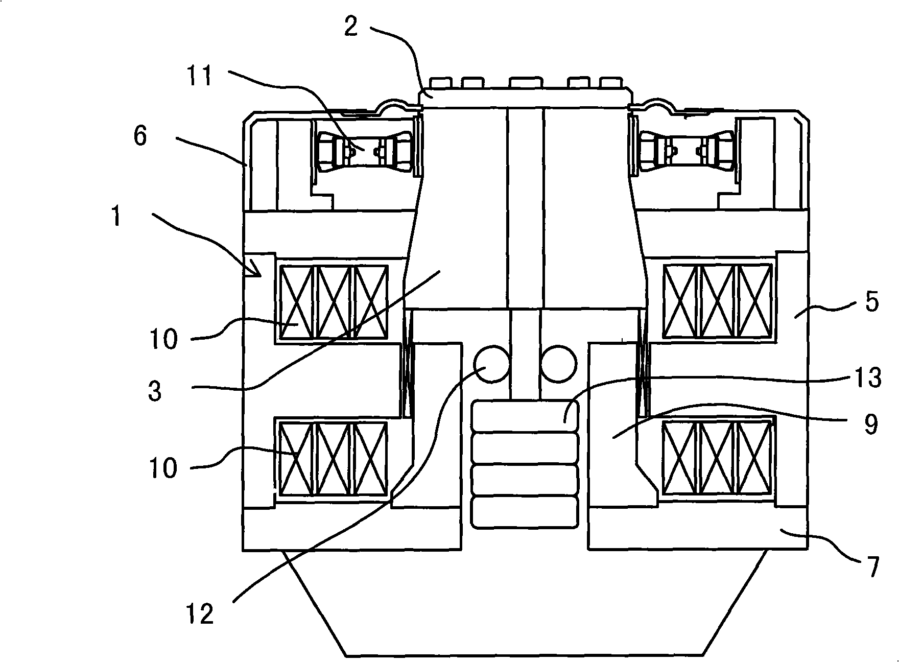 Method and apparatus for keeping low pressure and vibration composite testing vibration table surface center