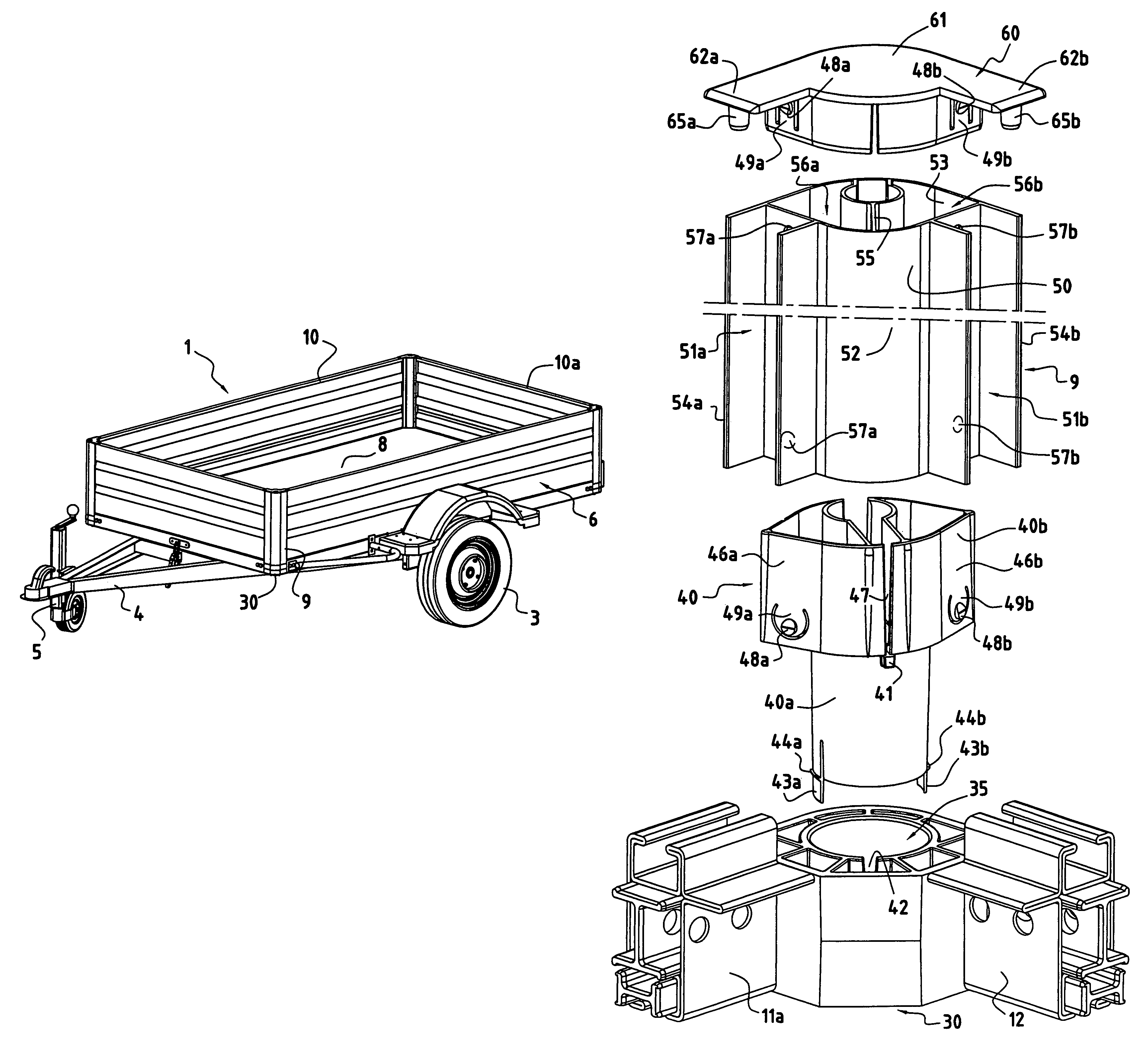 Multipurpose and evolutive road trailer