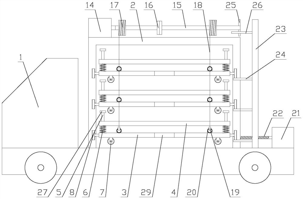 Logistics transport vehicle convenient for loading and unloading cargos