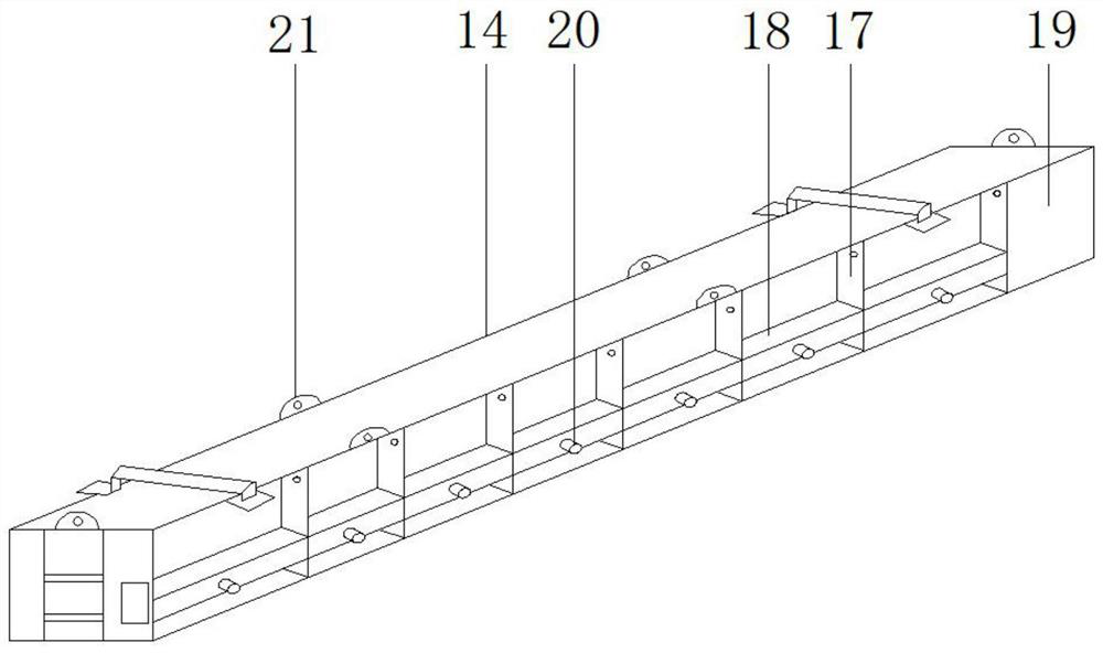 Box container plastic uptake mould capable of conveniently de-moulding