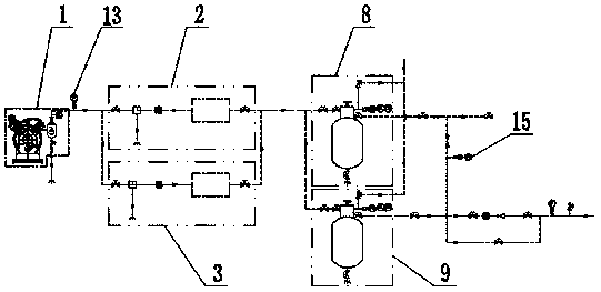 Marine compressed air supply integrated module