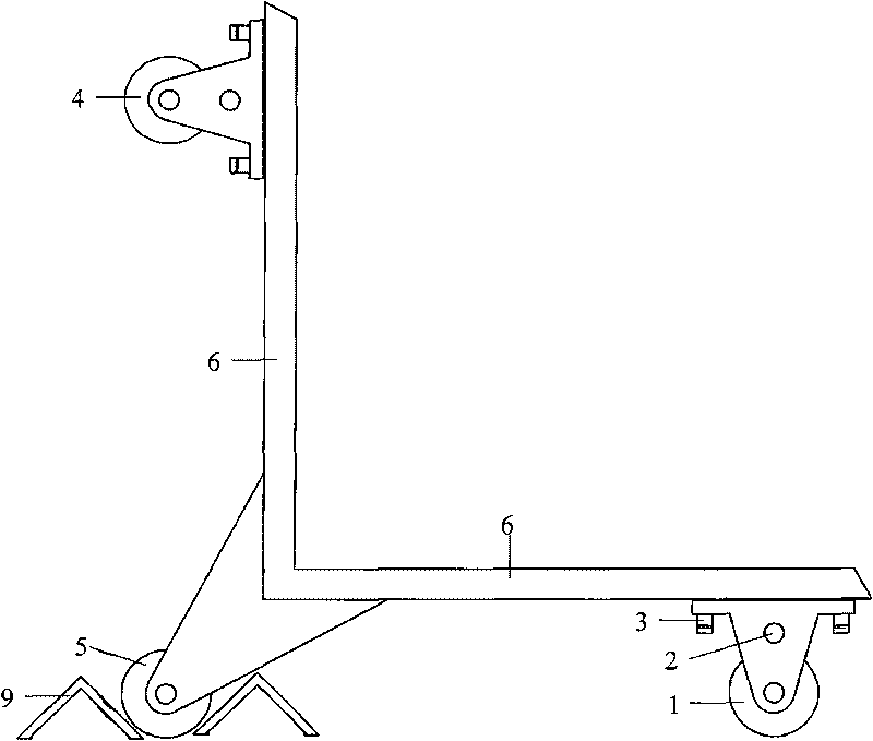 Device for hoisting prefabricated reinforced concrete column on site and walking technology thereof