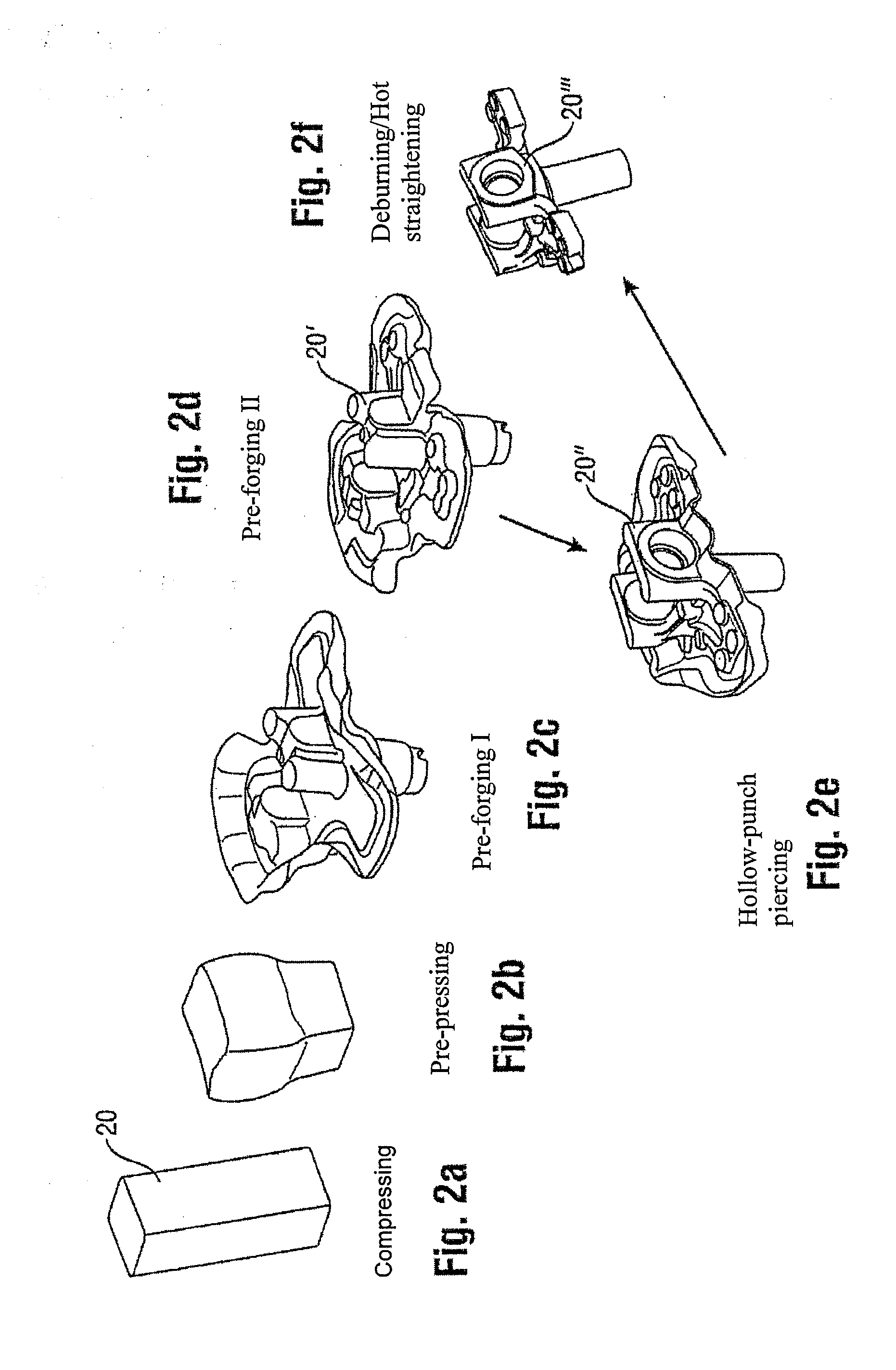 Method for forming forged parts