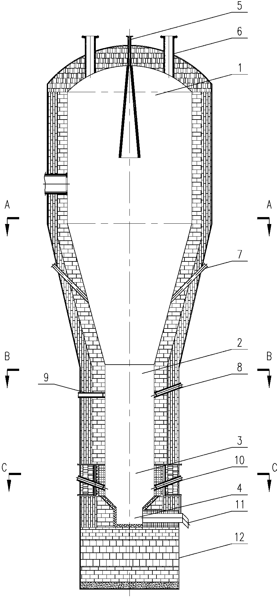 Method for preparing calcium carbide and synthetic gas via flameless oxidation heating method, and calcium carbide reactor