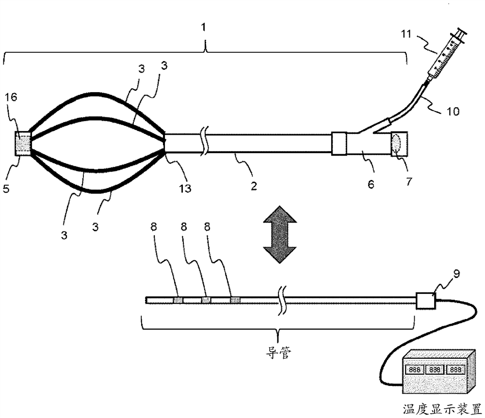 Esophageal liquid-supply catheter, and intermediate component of esophageal liquid-supply catheter