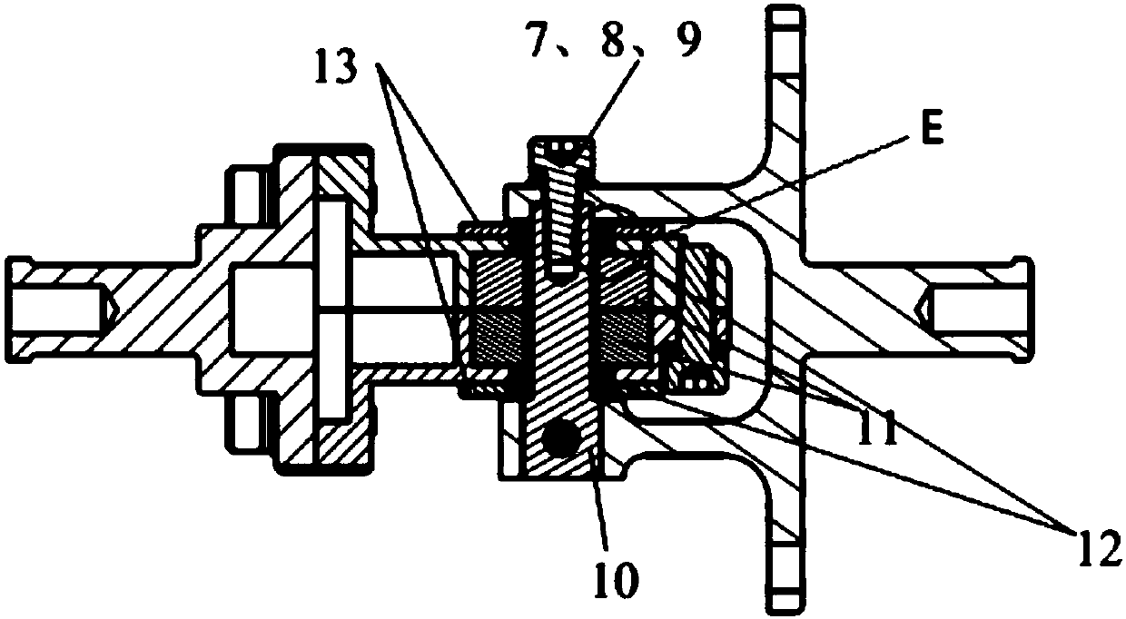 Hinge-type buffer device for satellite flywheel vibration isolation bracket