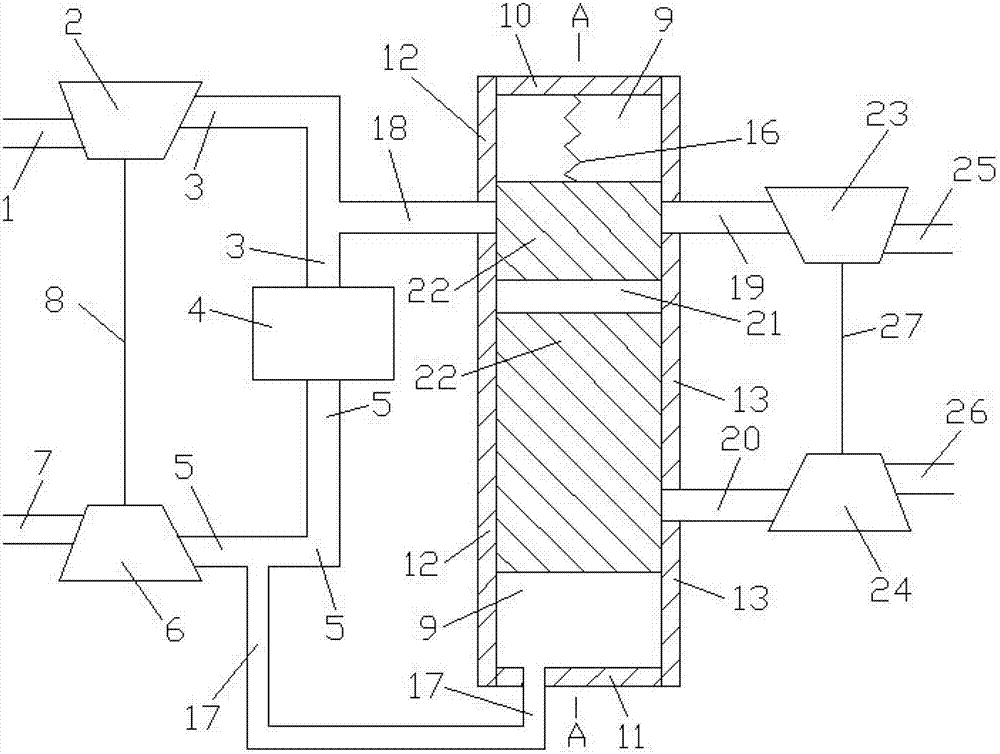 Communication device for circulating air course