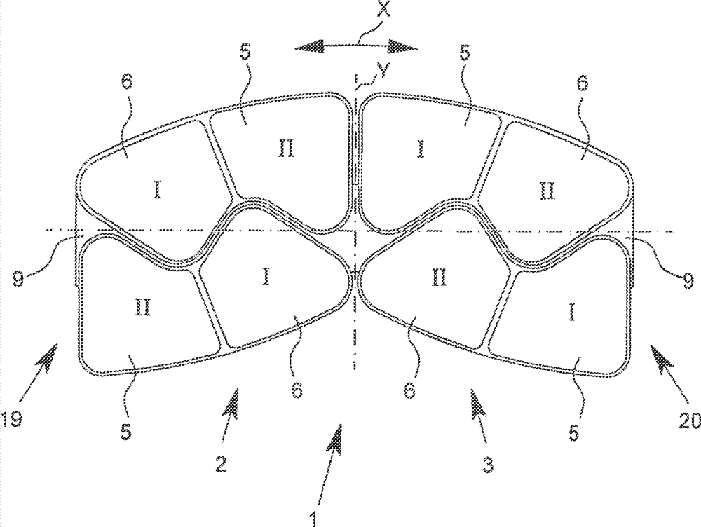 Modular brake lining system and brake lining