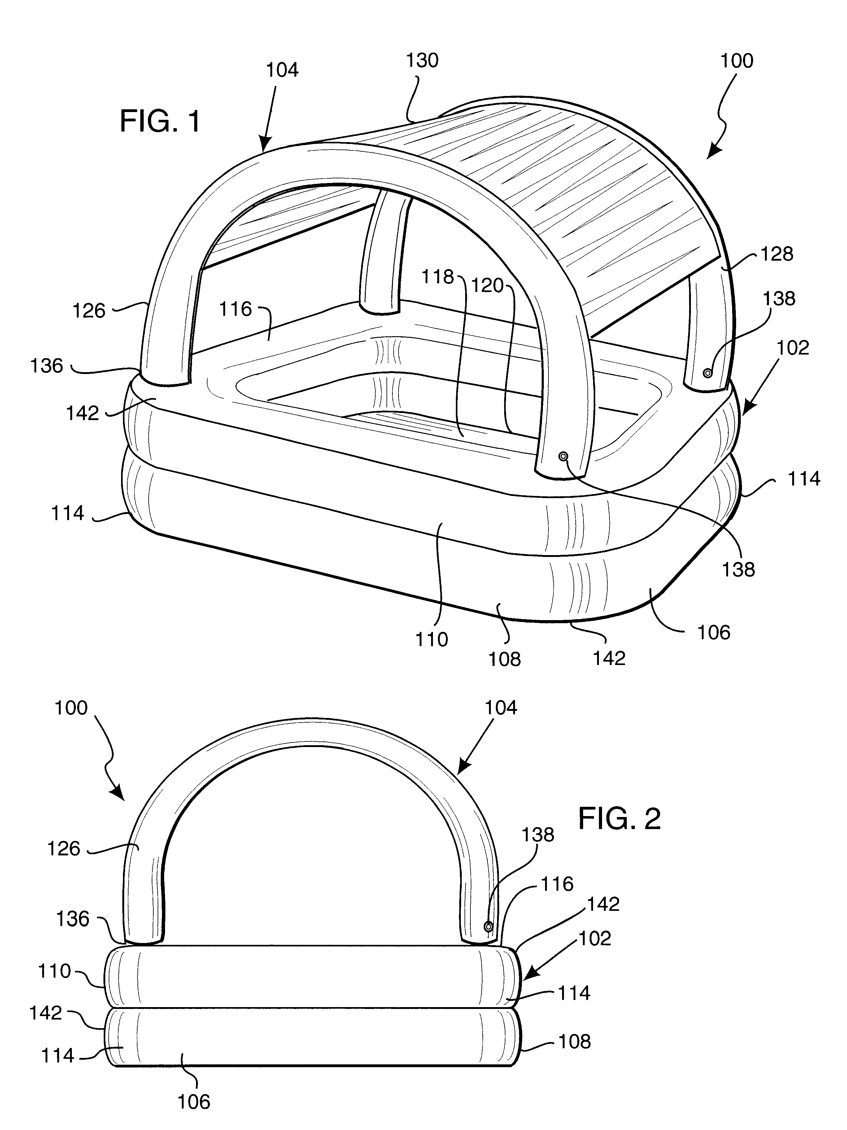 Inflatable Sun shade for pool