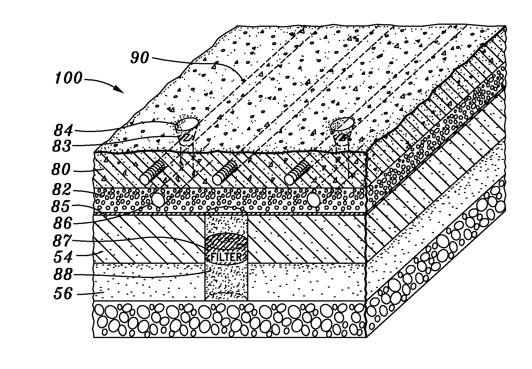 Aquifer replenishment system with filter