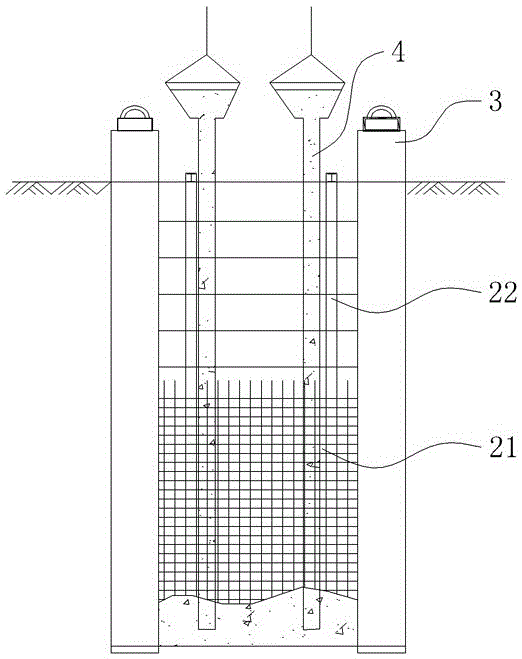 Construction method for metro station transfer section half type blocking wall