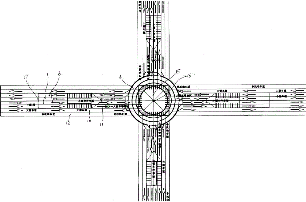 Urban multilayer roundabout viaduct