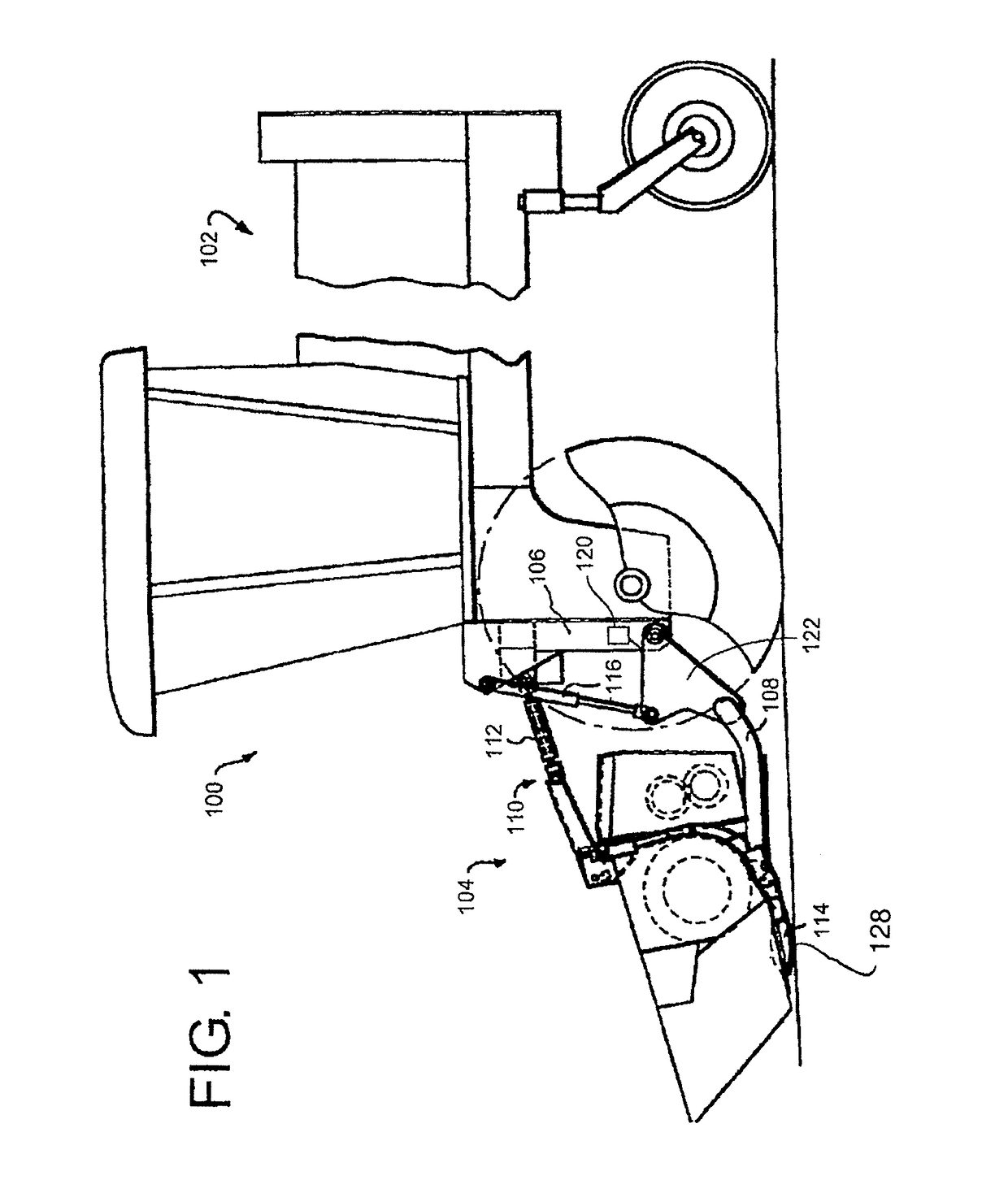 Crop machine with an electronically controlled hydraulic cylinder flotation system