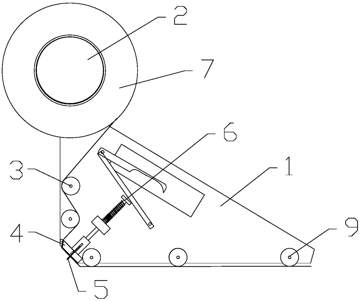 Adhesive tape pasting device