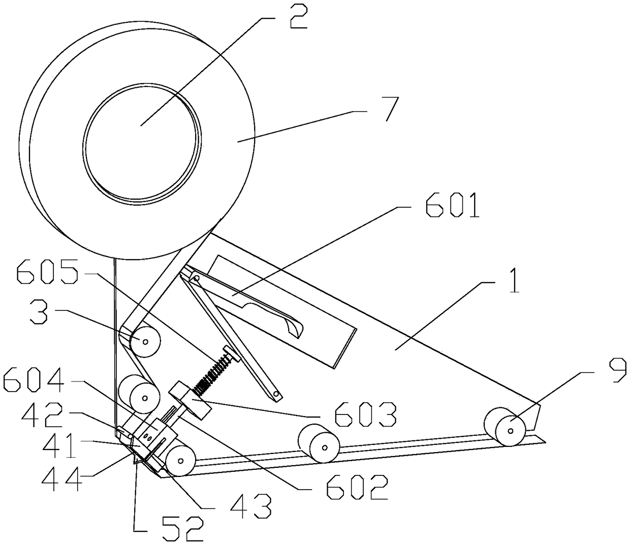 Adhesive tape pasting device