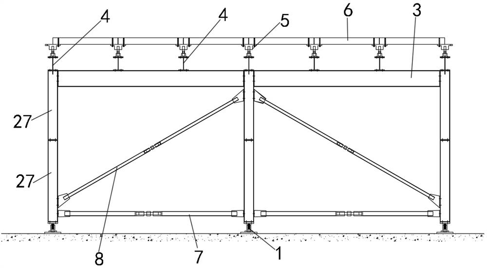 Structural system suitable for rapid reconstruction of venue and construction method of structural system