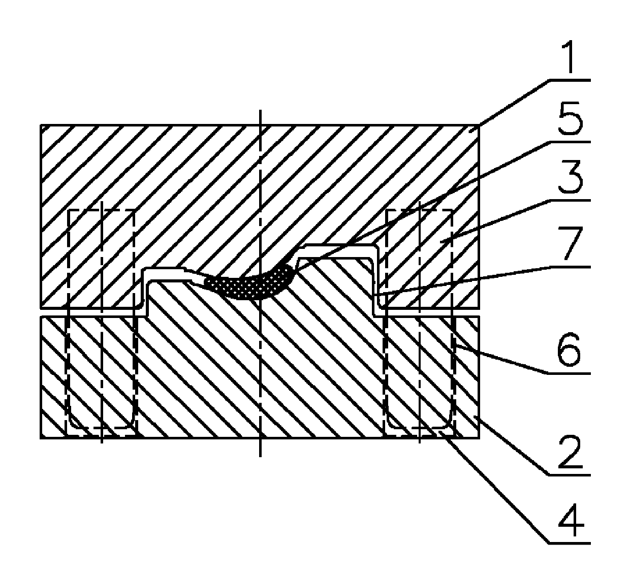 Die forging process and special die for final stage blade of large half-RPM (Revolution per Minute) nuclear turbine