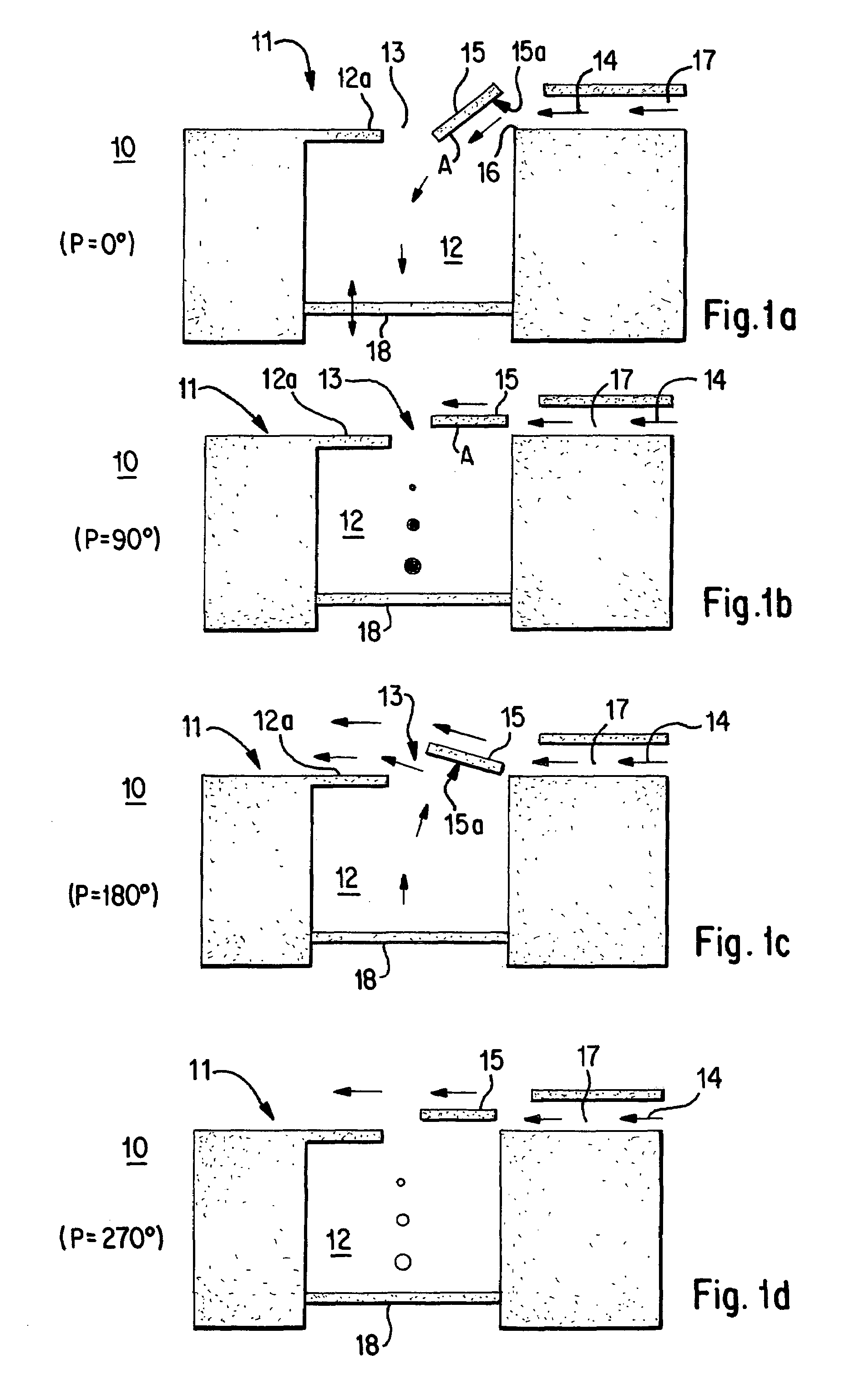 Device and method for active soundproofing, and power unit for aeroplanes