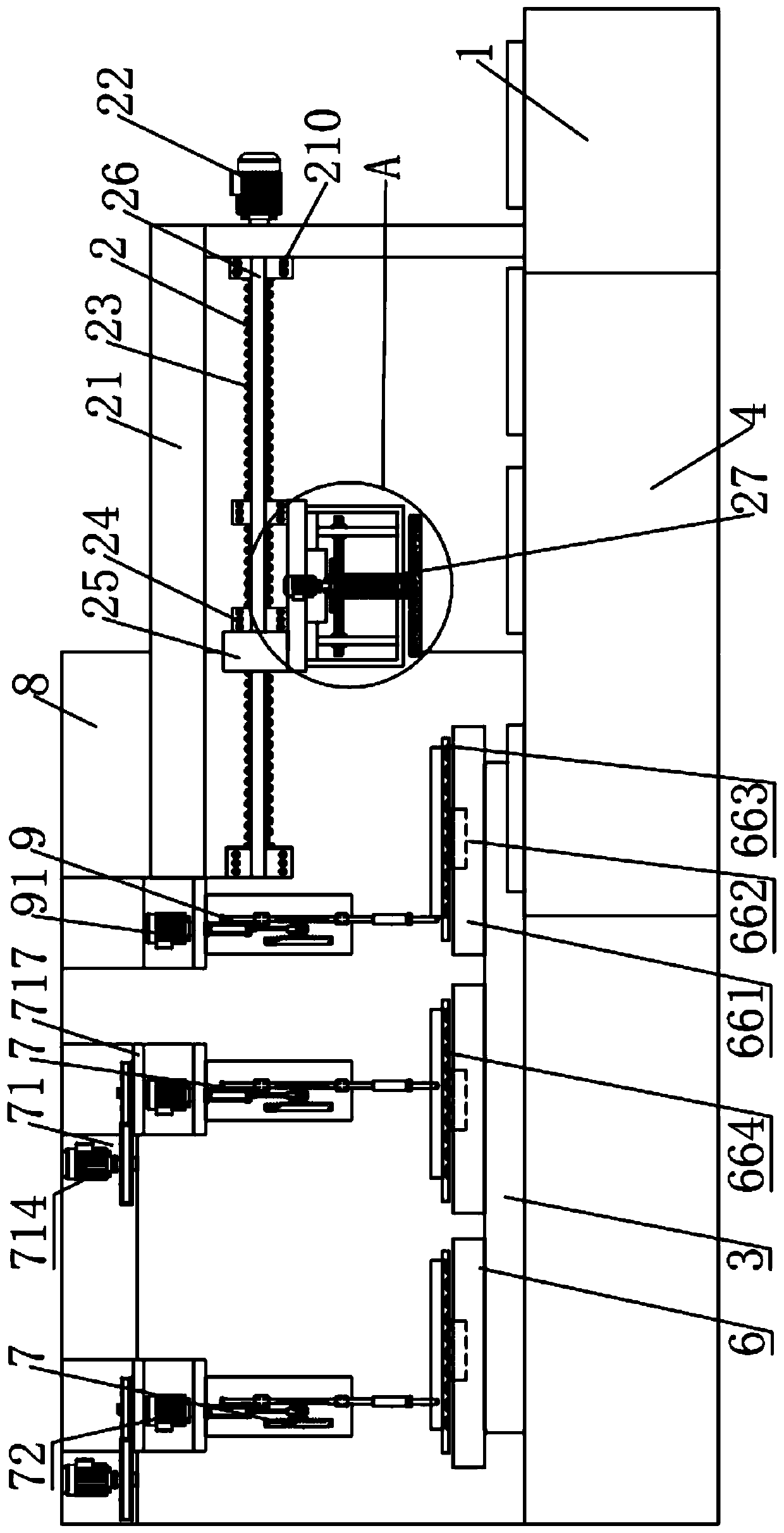 Multi-angle overturning automatic grinding equipment for ship steering wheel