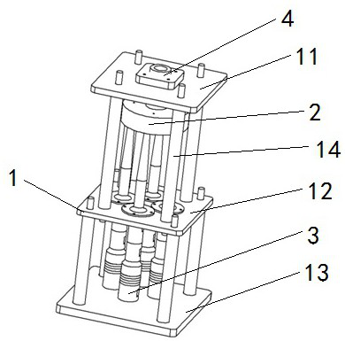 Piezoelectric vibrator array type ultrasonic shot peening strengthening device