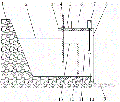 Grid plate type water metering and control device applicable to field irrigation