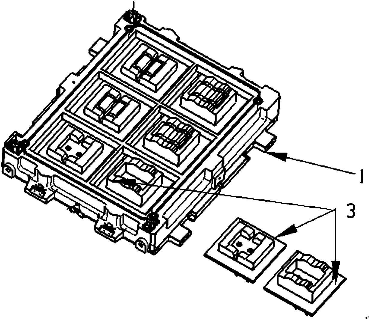 Sand core and core shooting universal mold for cold box and manufacturing method thereof