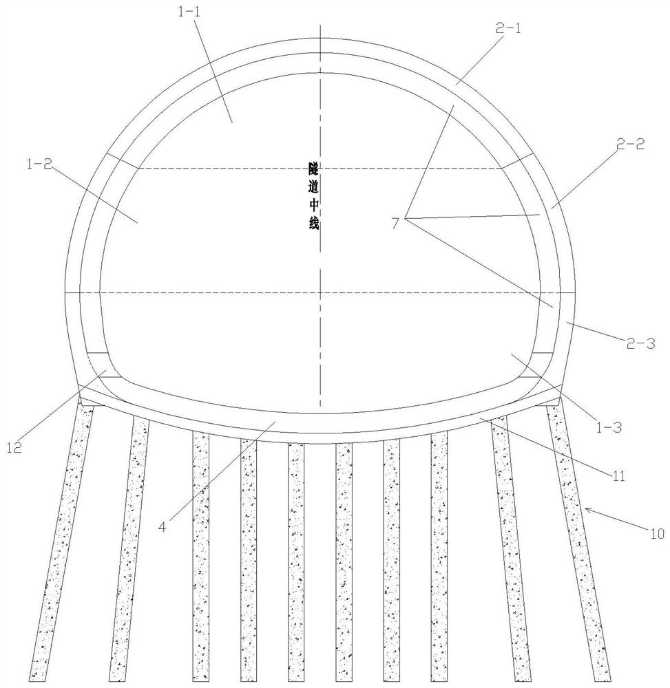 Construction method of low-bearing-capacity soft rock tunnel