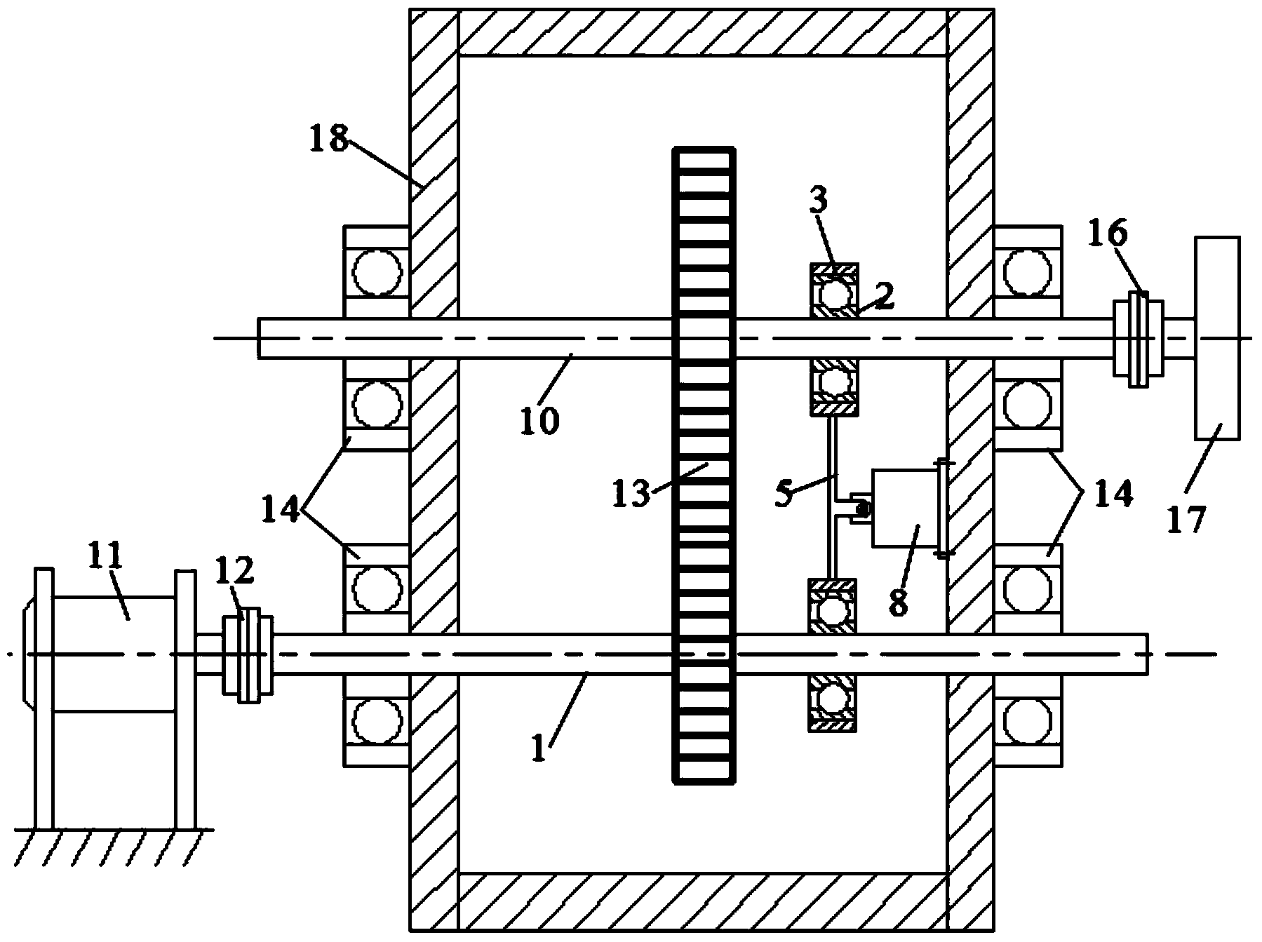 Composite damping device for vibration and noise reduction of gear shafting