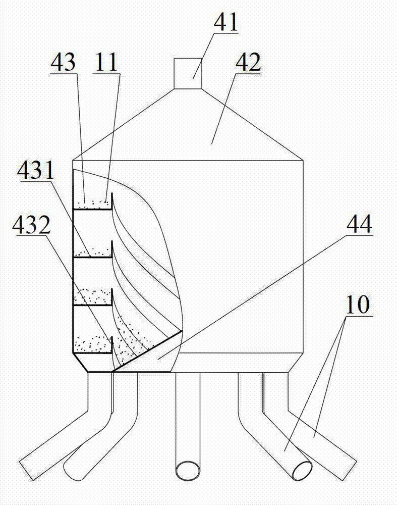 Adsorption column and feeding bin thereof