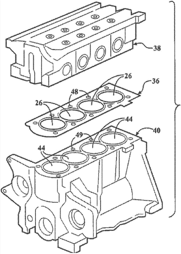 Gasket assembly with half stop and method of making the same