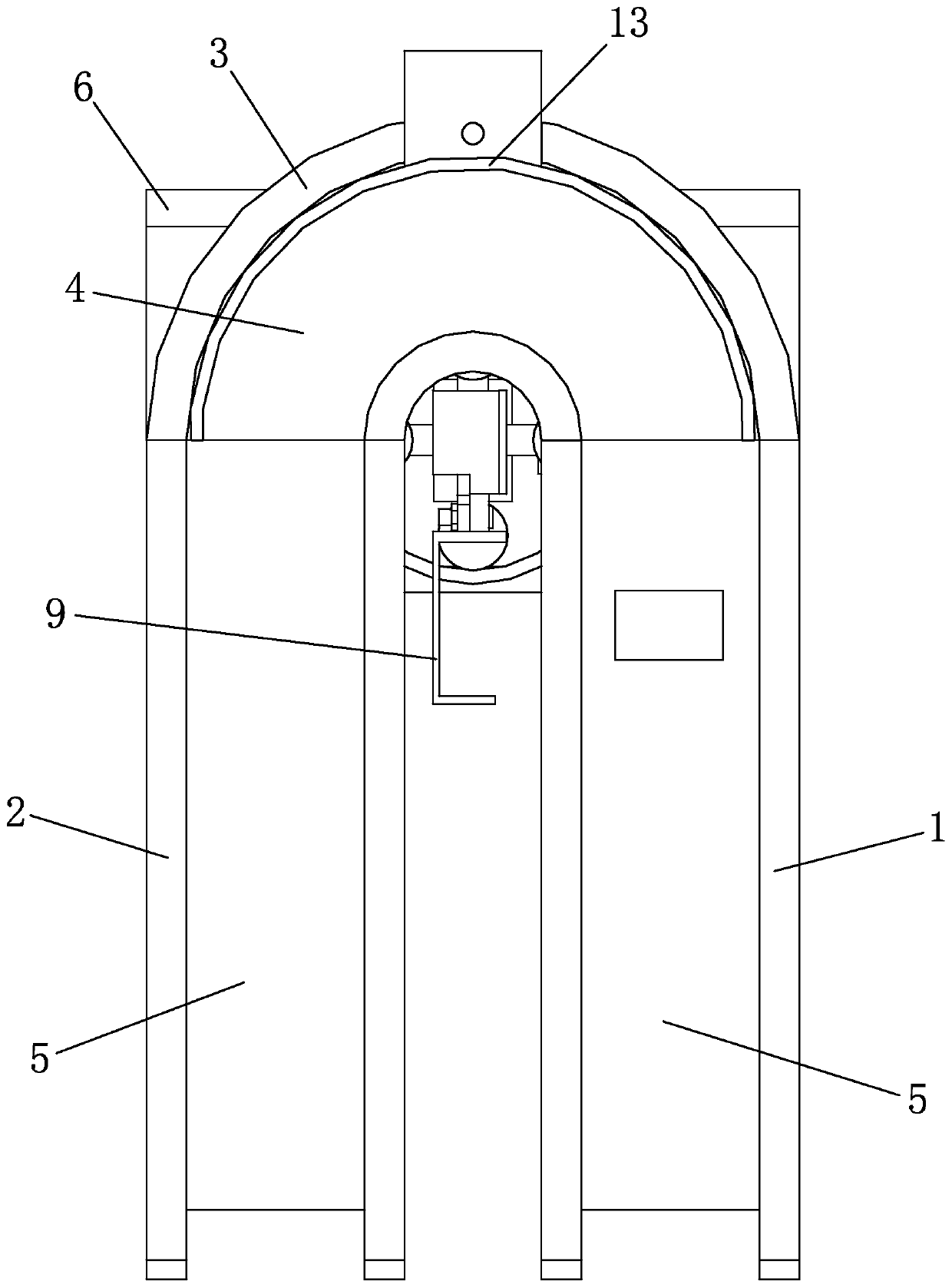 Steering conveying device used for hardware fitting steel blocks