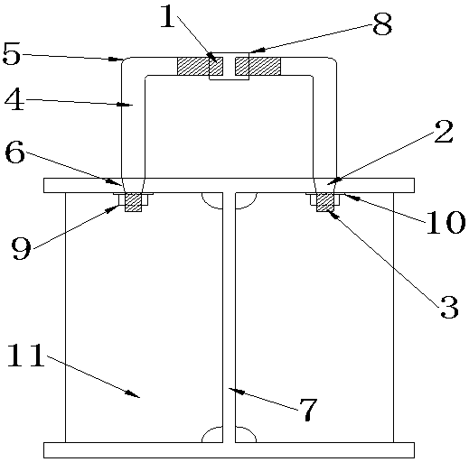 Fabricated composite bridge surface system of U-shaped bolt connecting parts with adjustable screw pitch