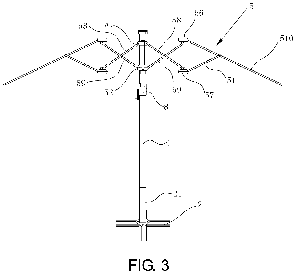 Cantilever umbrella