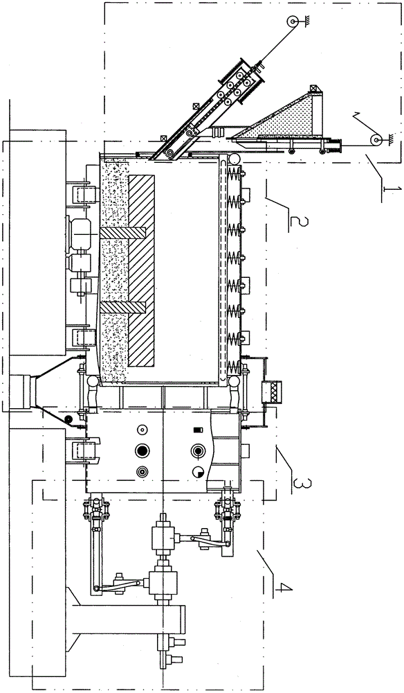 Output-controllable turning knocking heat exchange ash-escaping-prevention type slag granulating and heat energy recycling device