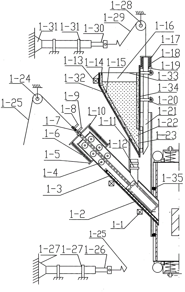 Output-controllable turning knocking heat exchange ash-escaping-prevention type slag granulating and heat energy recycling device