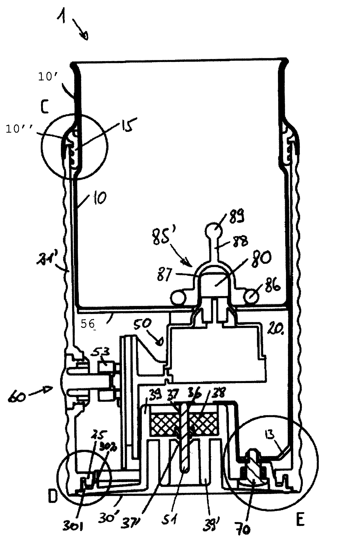 Appliance for conditioning a milk-based liquid