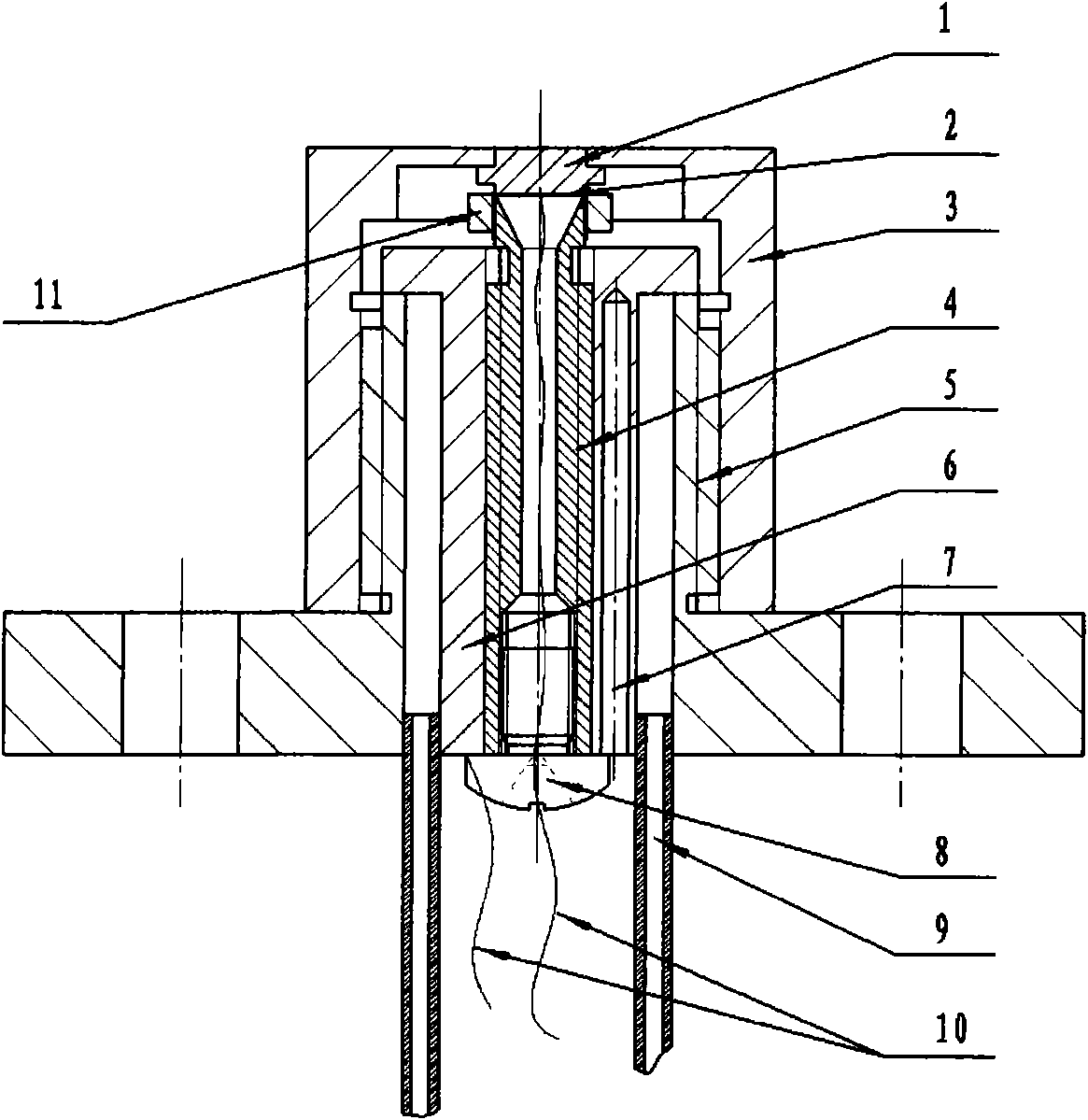 Multi-function sensor and heat current and temperature measuring method under high temperature