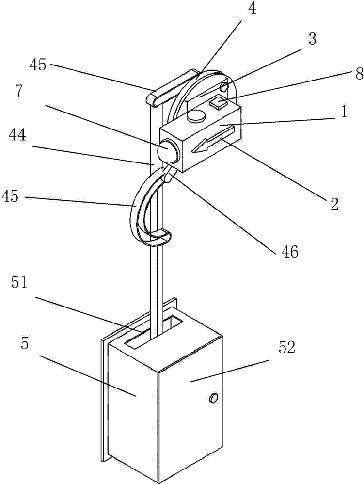 Emergency lamp with angle capable of being rotated conveniently