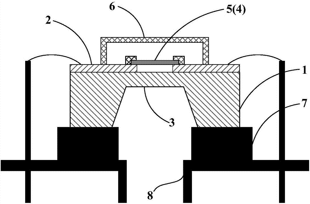 Pressure sensor with double graphite resonant beams