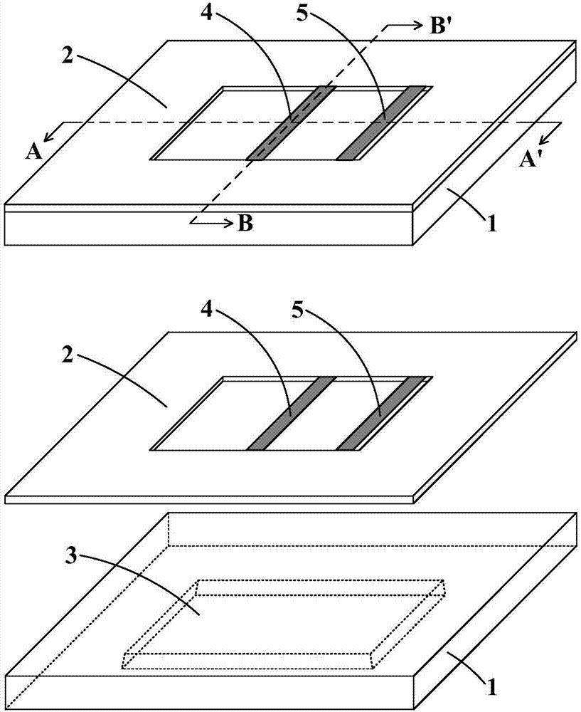 Pressure sensor with double graphite resonant beams