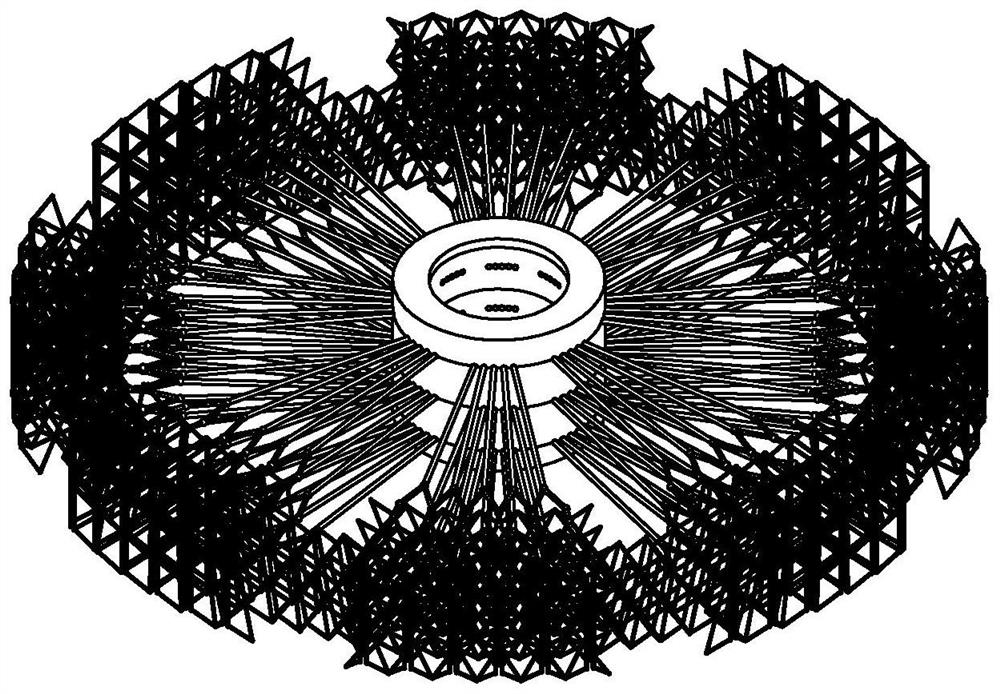 Template structure for preparing ordered porous graphite rotor and method for forming by adopting 3D (three-dimensional) technology